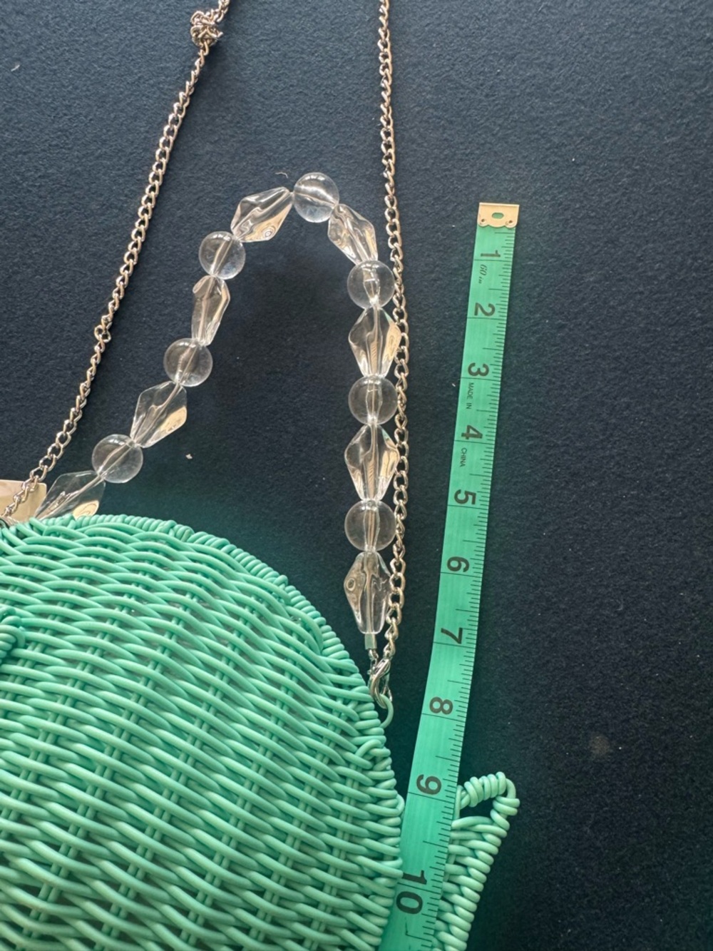 Tommy Bahama teal Woven Fish-Shaped bag:crossbody,handle or clutch!🐠versatile! - Picture 3 of 12